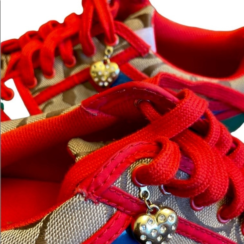 COACH 
RARE Oriana Sneaker/Tennis Shoes with Rhinestones and Charms. - Picture 2 of 6